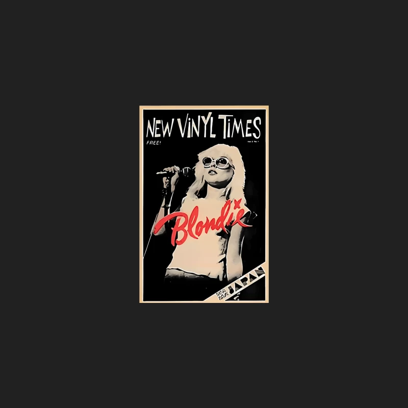 Vintage New Vinyl Times Magazine Cover Featuring Blondie in Black and White Bucket Hat