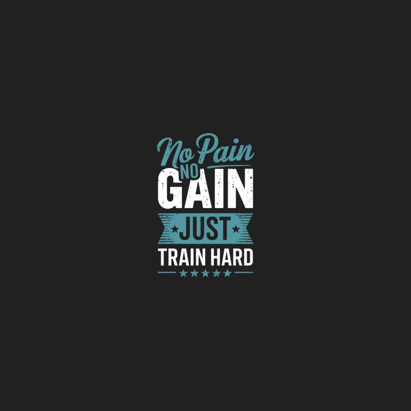 No Pain No Gain: Motivational Fitness Training Typography Bucket Hat