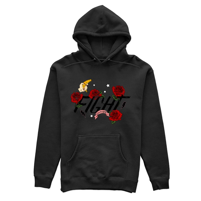 Art Vintage avec Roses et Main Femme Sweat à capuche
