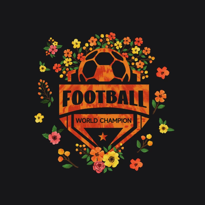 Fußball-Weltmeister mit Blumenmuster Herren Pullover Hoodie