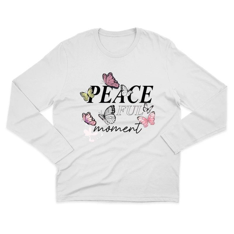 Peaceful Moment – Elegant Butterfly Serenity Male Long Sleeve T-Shirt