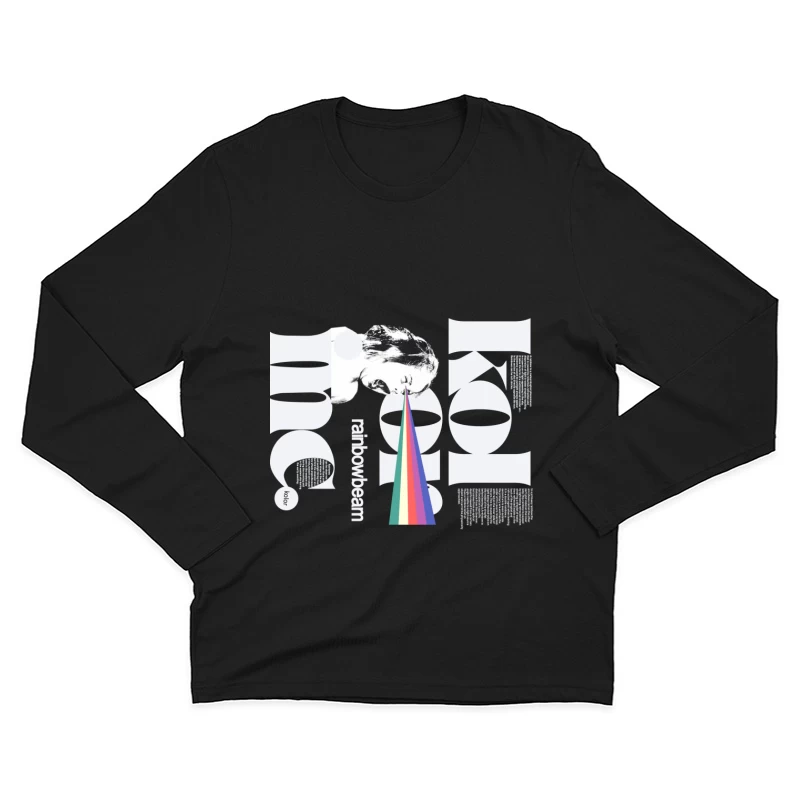 Regenbogenstrahl-Kunstdesign Herren Langarm T-Shirt