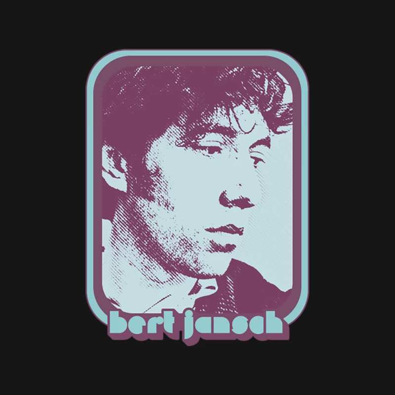 Bert Jansch  Retro Style Fan Art Design Mouse Pad