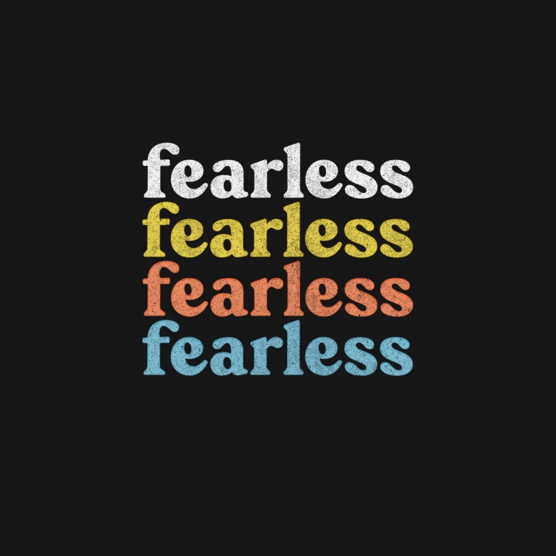 Fearless  Retro Style Typography Apparel Desk Mat