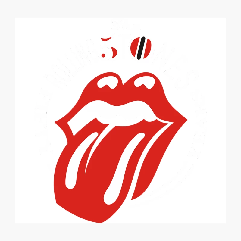 The Rolling Stones Fifty Years Throw Pillow