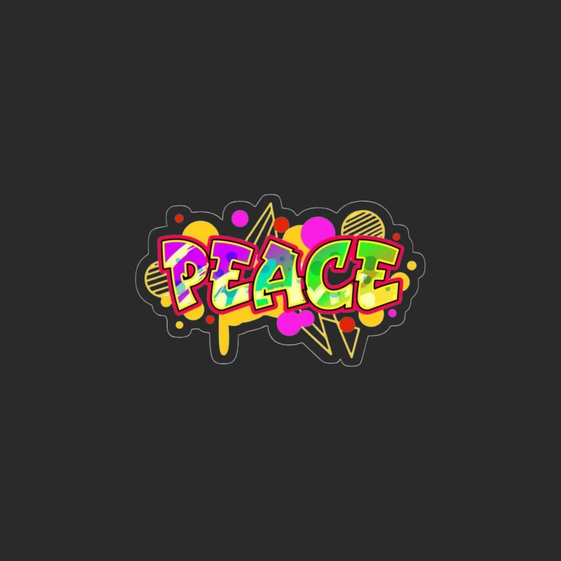 Colorful Peace Graffiti Design Baseball Cap