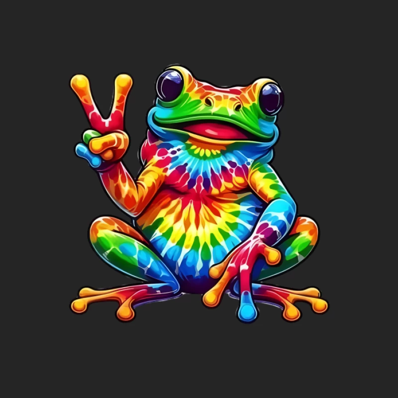 Bunte Frieden Frosch Herren Pullover Sweatshirt