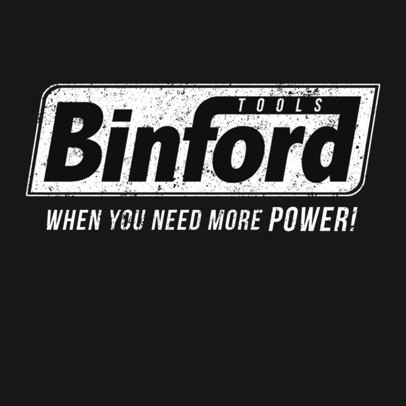 Vintage Binford Tools Logo with Power Slogan Male Pullover Hoodie