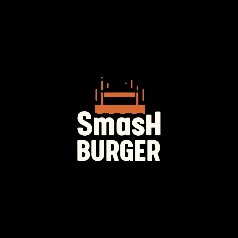 Smash Burger Minimalist Restaurant Logo Design iPhone Case