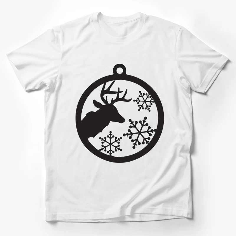 Ornement de cerf avec flocons de neige Homme T-Shirt