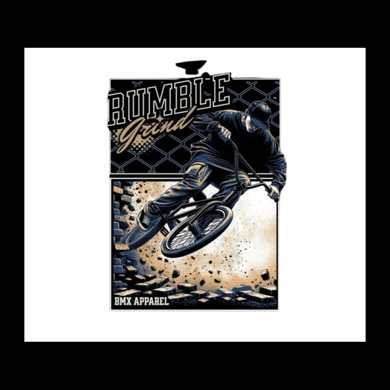 Rumble Yard BMX Action Sports Apparel Illustration Tapestry