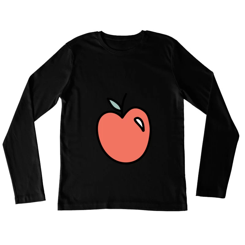 Illustration de pomme minimaliste Femme Manches Longues T-Shirt