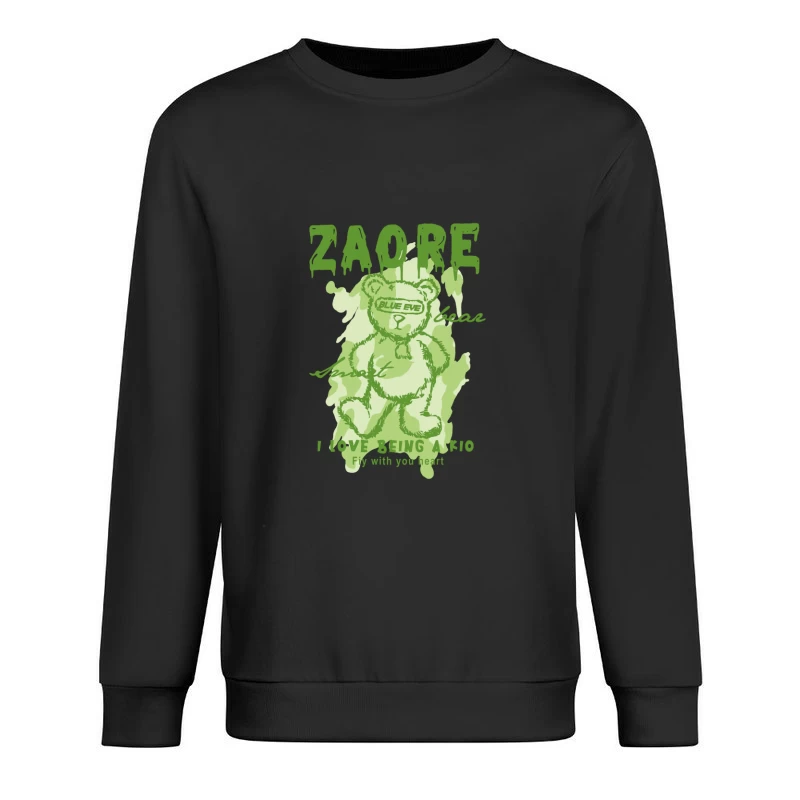 Cute Bear Graphic Art Male Pullover Sweatshirt