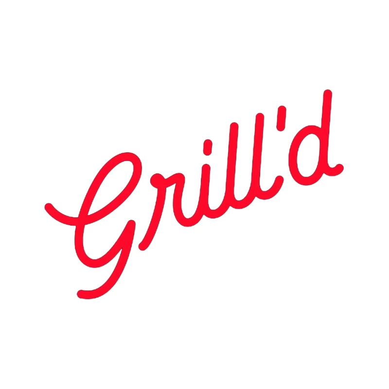 Red Script Logo of Grill'd Restaurant Chain Pin