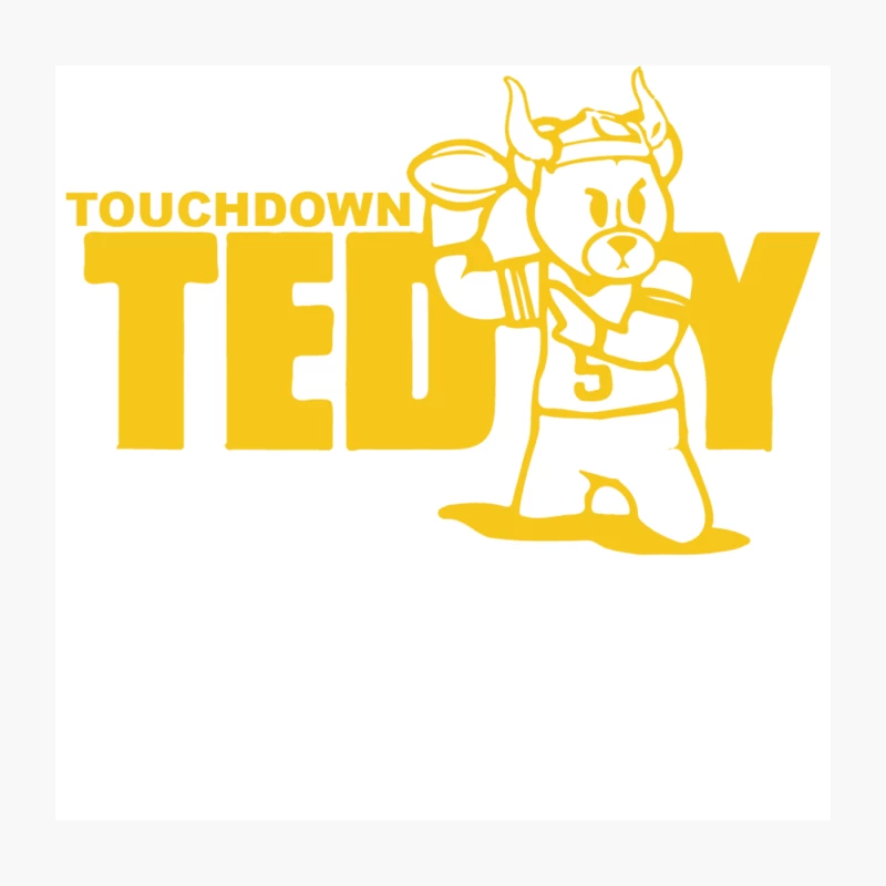 Touchdown Teddy Throw Pillow