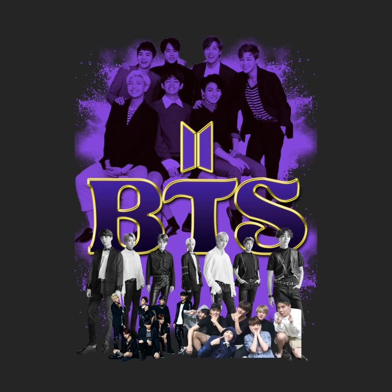 BTS - Iconic K-Pop Boy Band Compilation Male Pullover Sweatshirt
