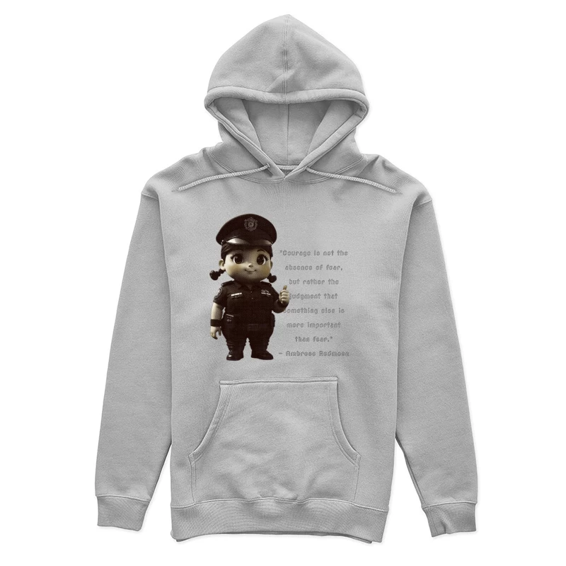 Inspiring Quote on Courage and Fear Female Pullover Hoodie
