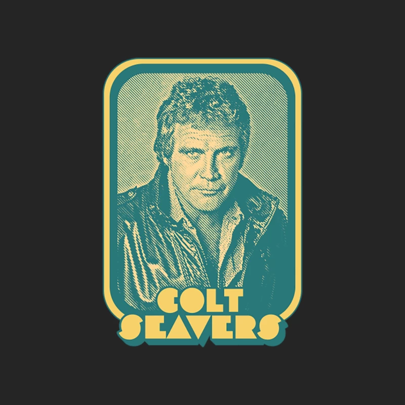 Vintage Retro Poster of Actor in Leather Jacket Male Pullover Sweatshirt