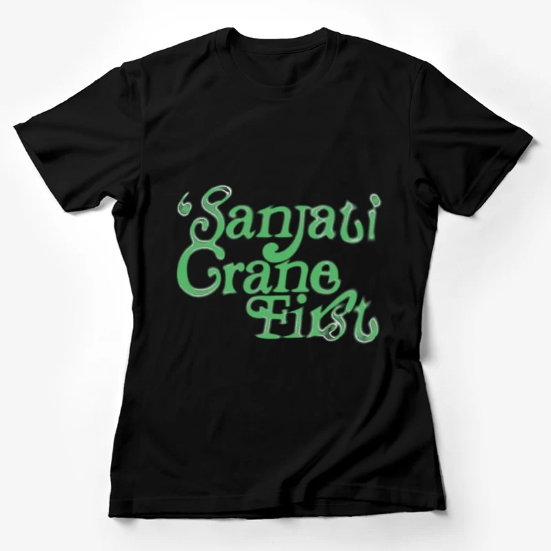 Sanjati Crane Schriftzug Damen T-Shirt