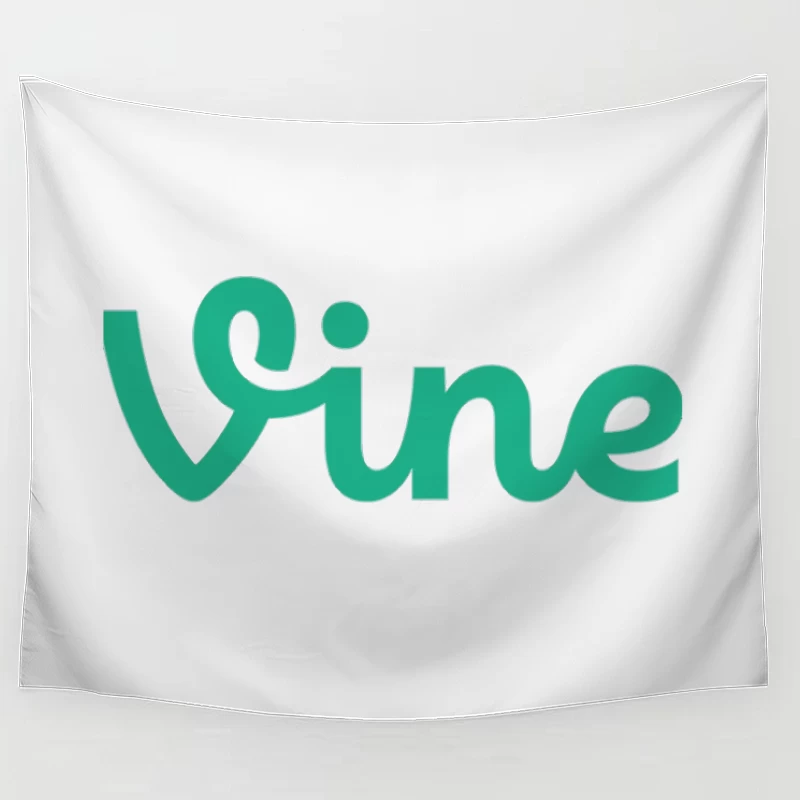 Vine Social Media Platform Green Logo Tapestry