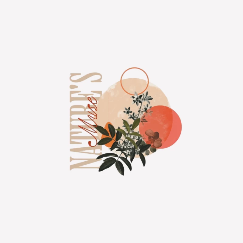 Inspiration de la nature: art floral en tons orange Homme T-Shirt