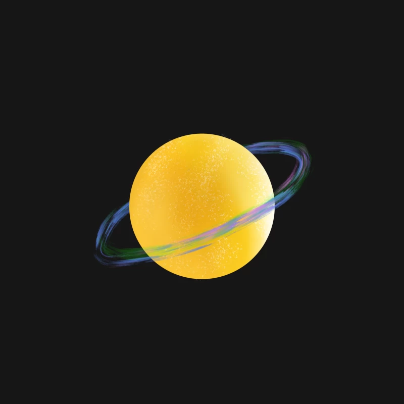 Farbenfroher Planet mit Ringen Herren T-Shirt