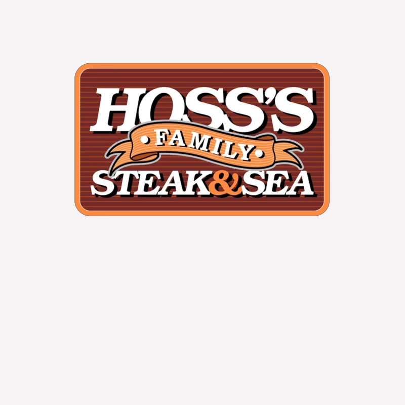 Hoss's Family Steak & Sea Restaurant Vintage Logo Design Female T-Shirt