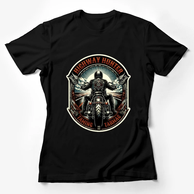 Motorradfahrer auf der Autobahn Damen T-Shirt