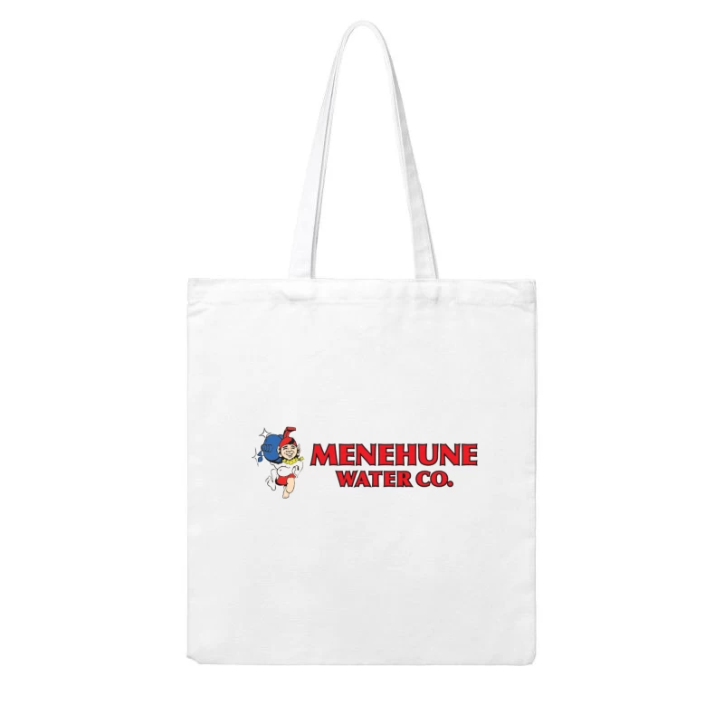 Vintage Menehune Water Company Logo with Cartoon Mascot Cotton Tote Bag