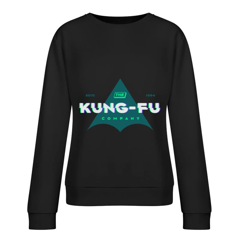 Kung-Fu Logo mit Retro-Elementen Damen Pullover Sweatshirt