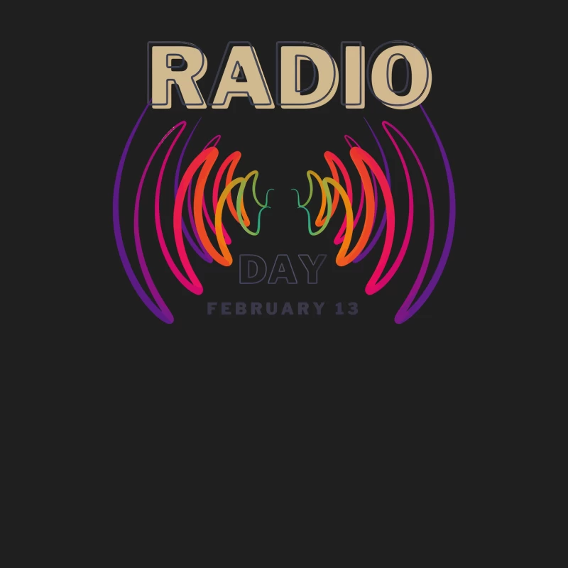 Radio Day – Vibrant Soundwave Celebration Male Tank Top