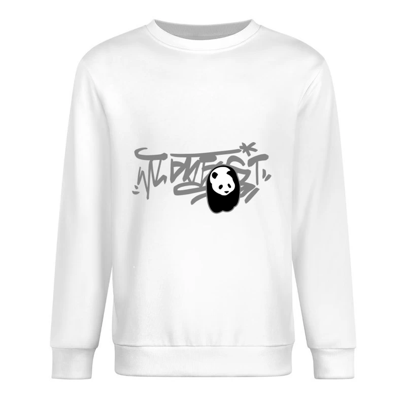 Graffiti-Panda-Design Herren Pullover Sweatshirt