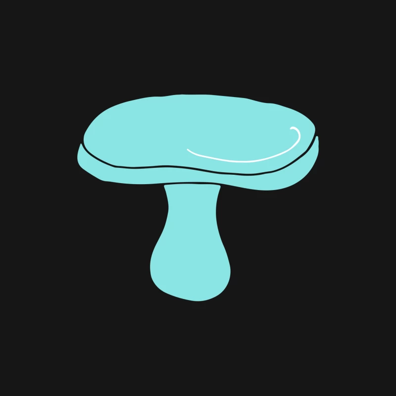 Chapeau de Champignon Cyan Femme Manches Longues T-Shirt