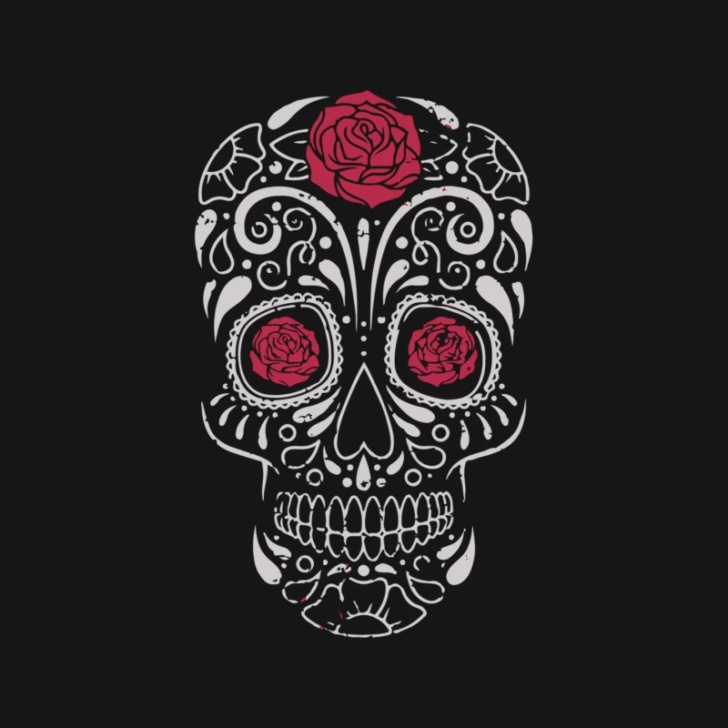 Rose Sugar Skull Mouse Pad