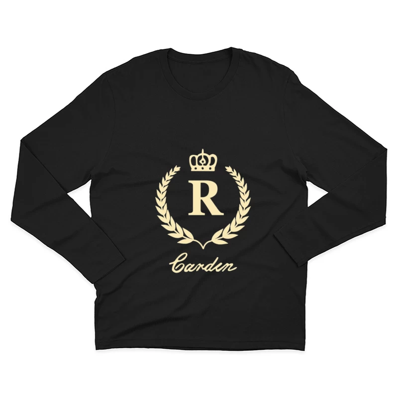 Design de Logo R Couronne Élégant Homme Manches Longues T-Shirt