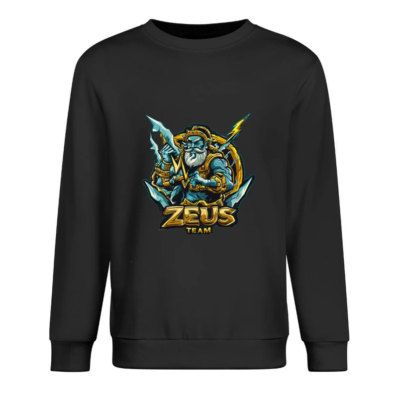 Zeus Team Logo Illustration Male Pullover Sweatshirt