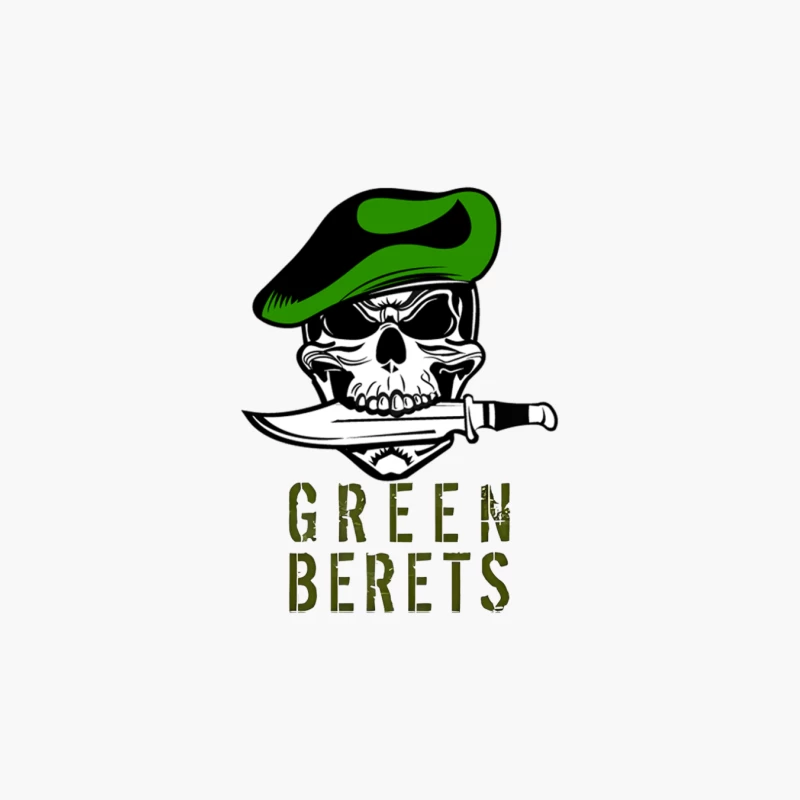 Green Berets Special Forces Skull and Knife Emblem Cotton Tote Bag