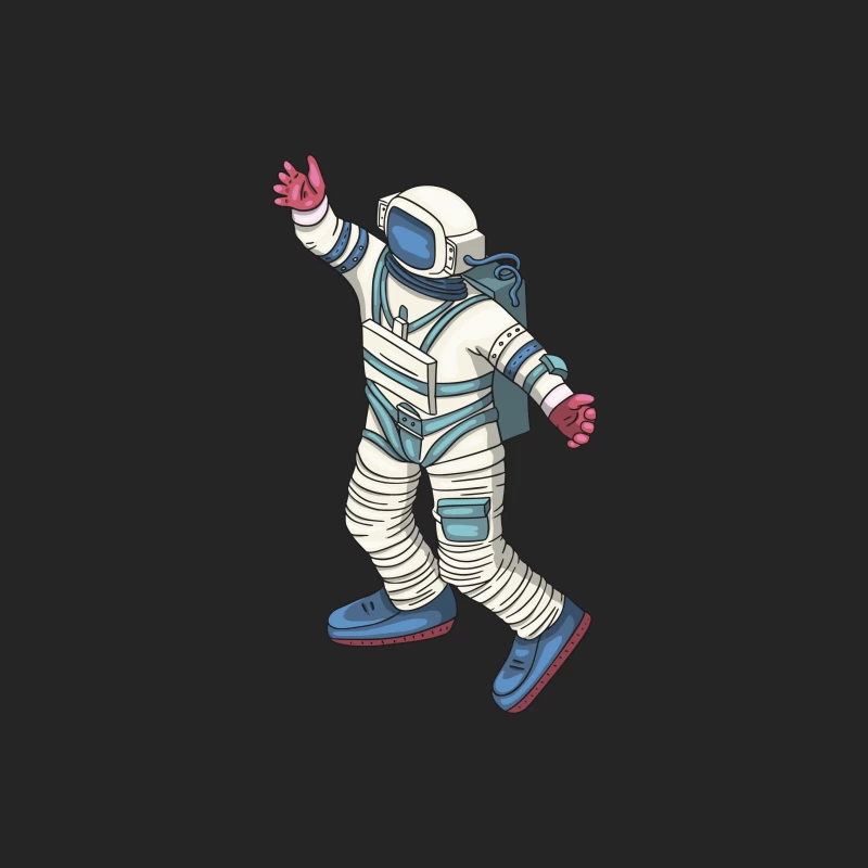 Astronaut im Raumanzug winkend Herren Pullover Sweatshirt