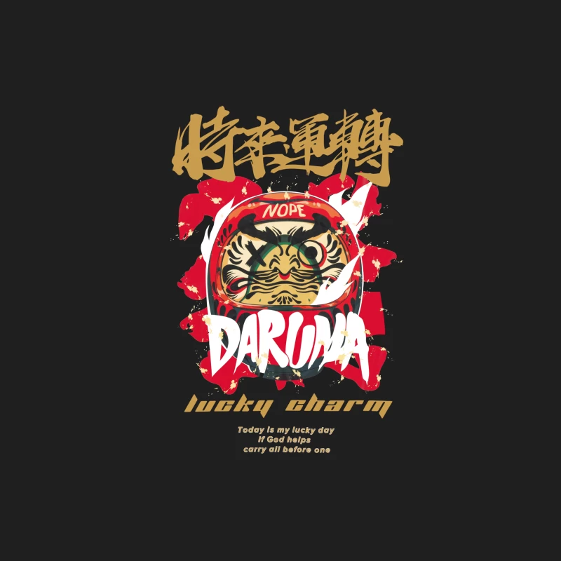 Daruma Glücksbringer Kunstdesign Herren Tanktops
