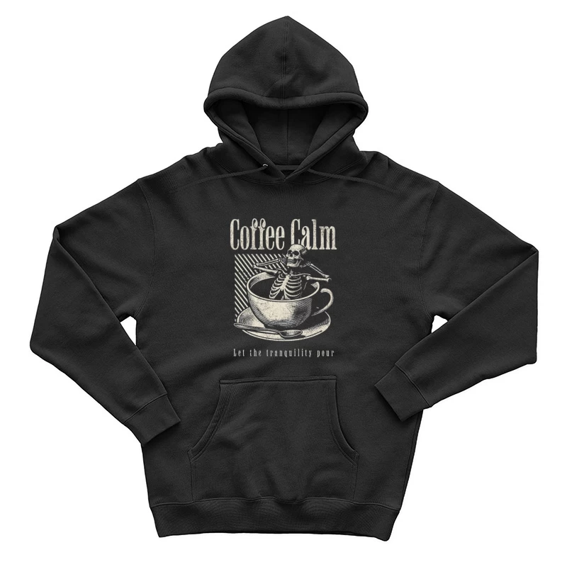 Squelette dans le Café - Sérénité et Calme Homme Sweat à capuche