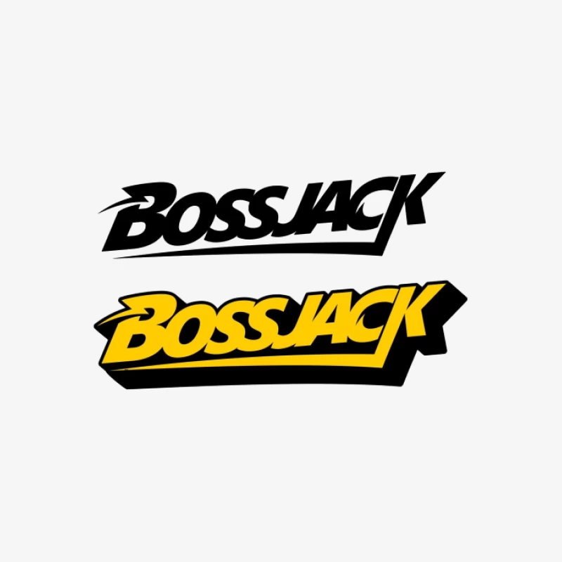 Bossjack-Logo in Gelb und Schwarz Herren Pullover Sweatshirt