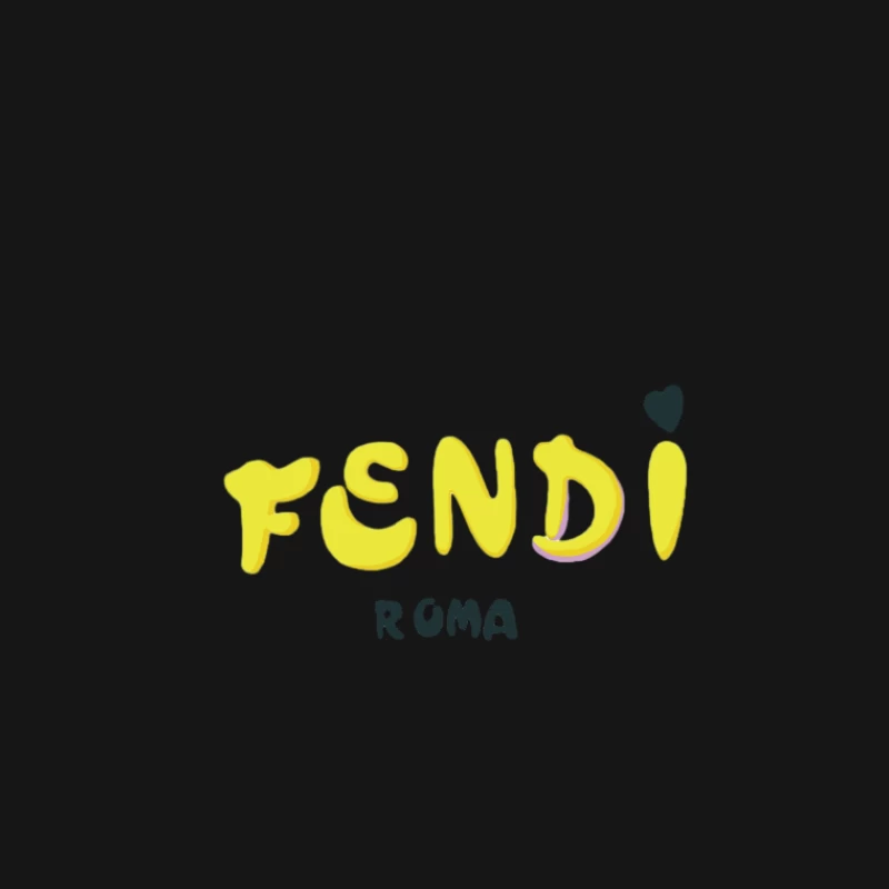 Logo Fendi avec design de cœur Homme T-Shirt