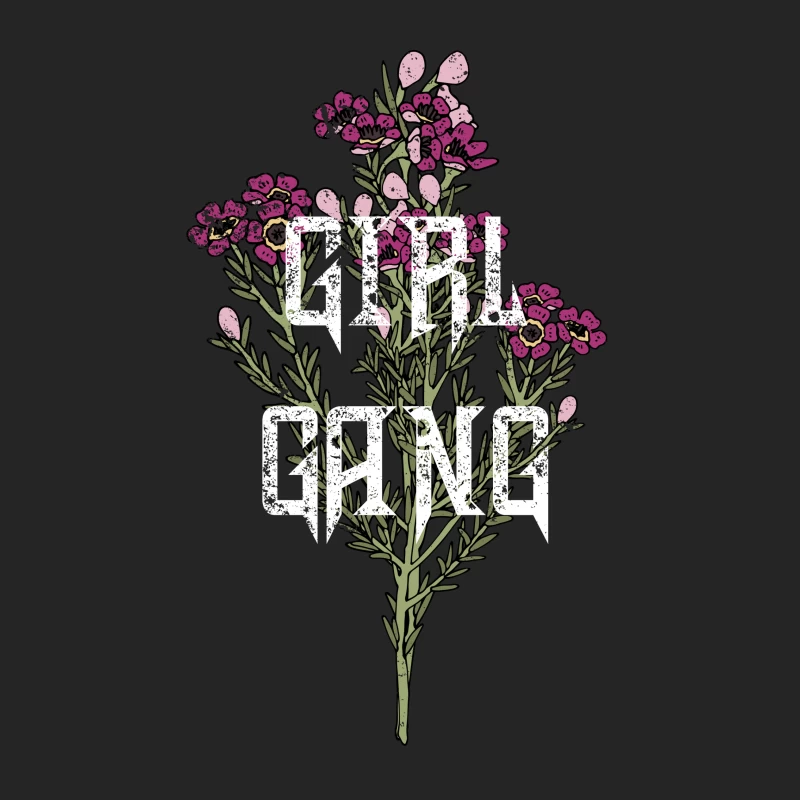 Illustration florale Girl Gang Femme Sweat-shirt à enfiler
