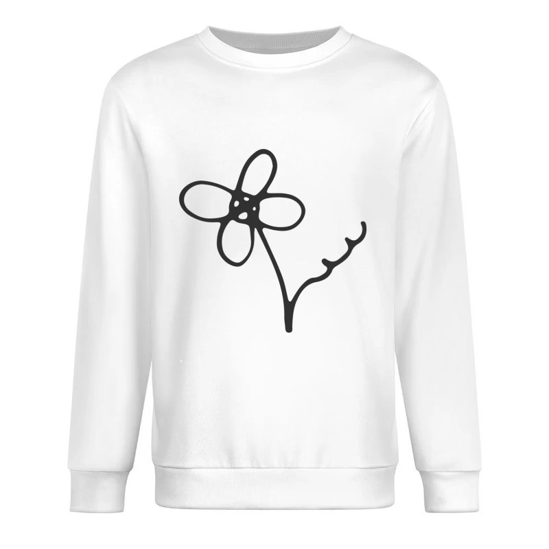 Dessin simple de fleur Homme Sweat-shirt à enfiler