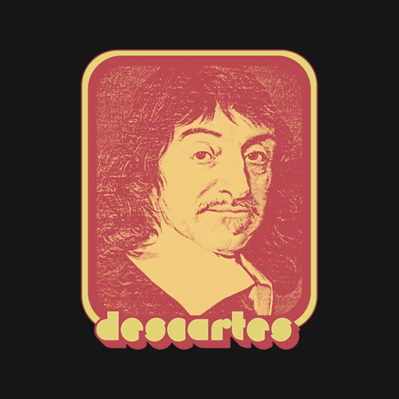 Descartes  Retro Aesthetic Fan Art Design Mouse Pad