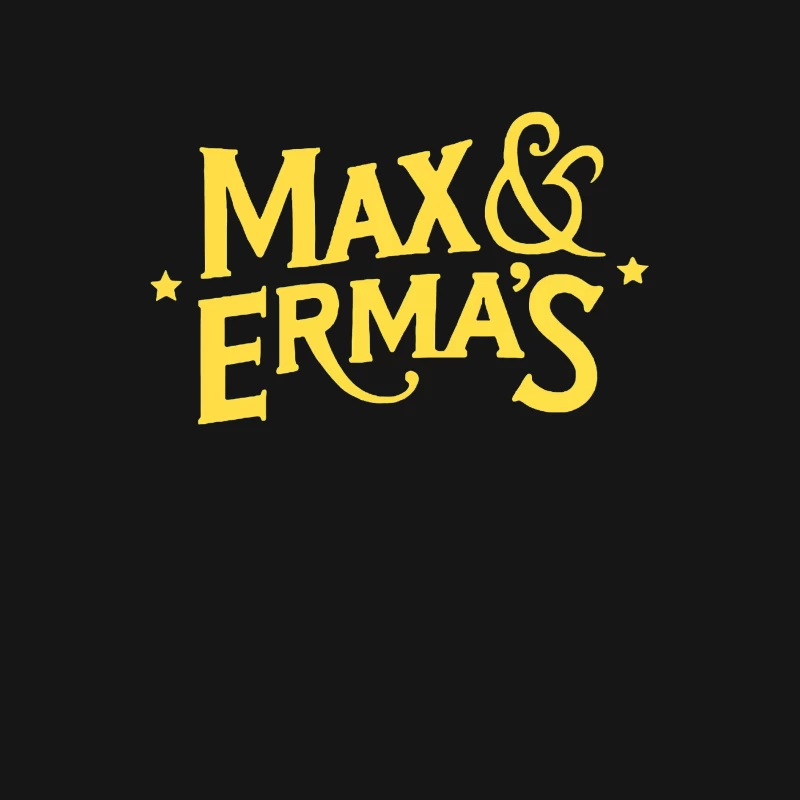 Max & Erma's Yellow Typography Logo Design Male Long Sleeve T-Shirt