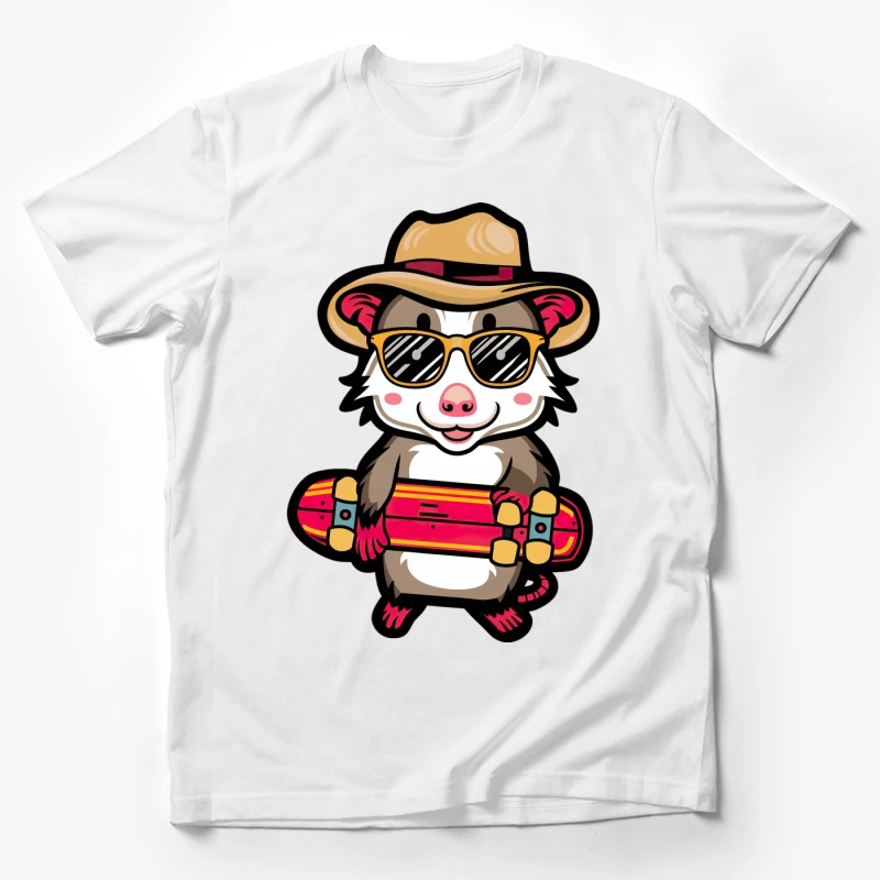 Opossum skateur en vacances Homme T-Shirt