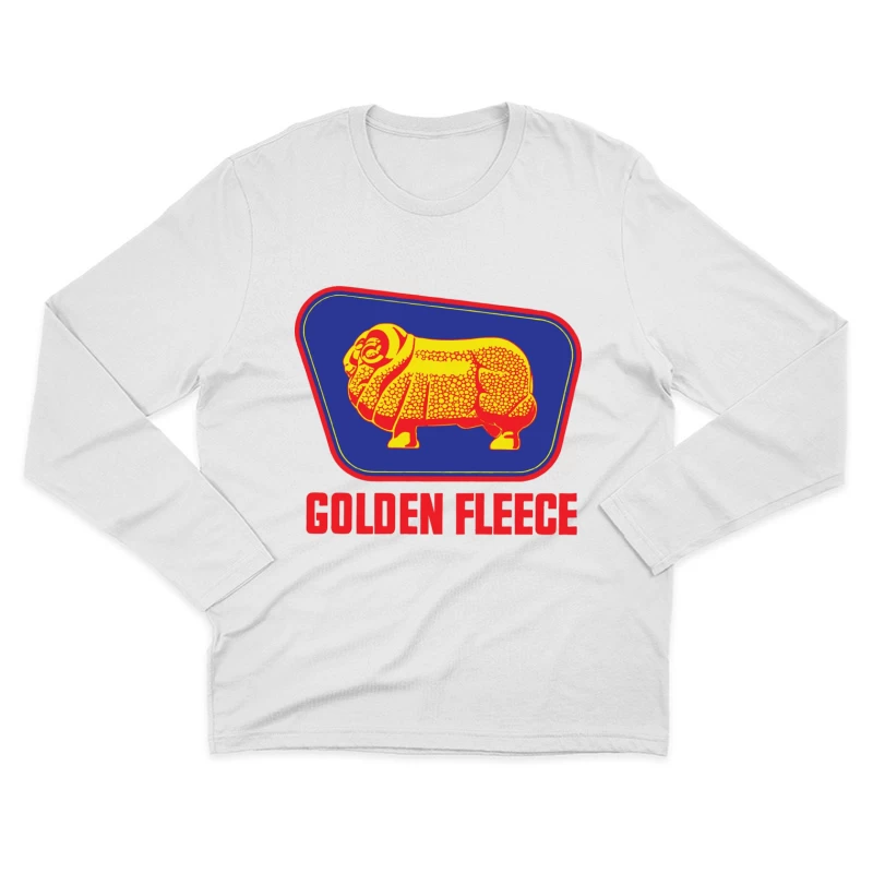 Vintage Golden Fleece Logo with Geometric Sheep Design Male Long Sleeve T-Shirt