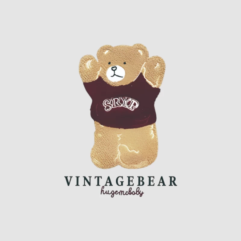 Graphique d'Ours Vintage avec Sweat Homme Sweat à capuche