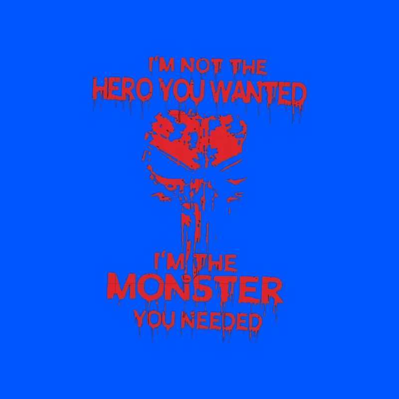 Hero vs Monster Quote Design Throw Pillow